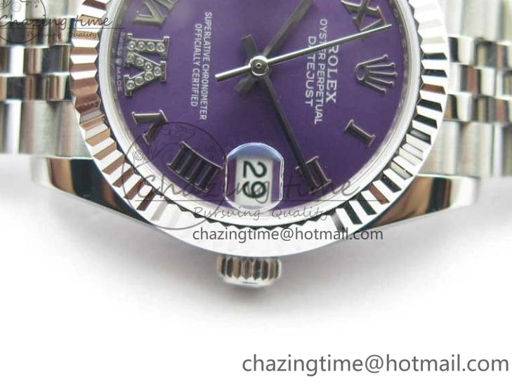 MiroTime 0508 Datejust 31mm 278271 SS BP Maker Best Edition Purple Roman Dial on Jubilee Bracelet OdorResistant 2724